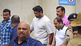 Kannada actor Darshan Thugadeepa being taken to a hospital for medical check up, Bengaluru, Tuesday, 11 June 2024. PTI