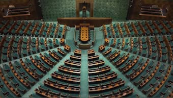 Lok Sabha chamber of the new Parliament building 