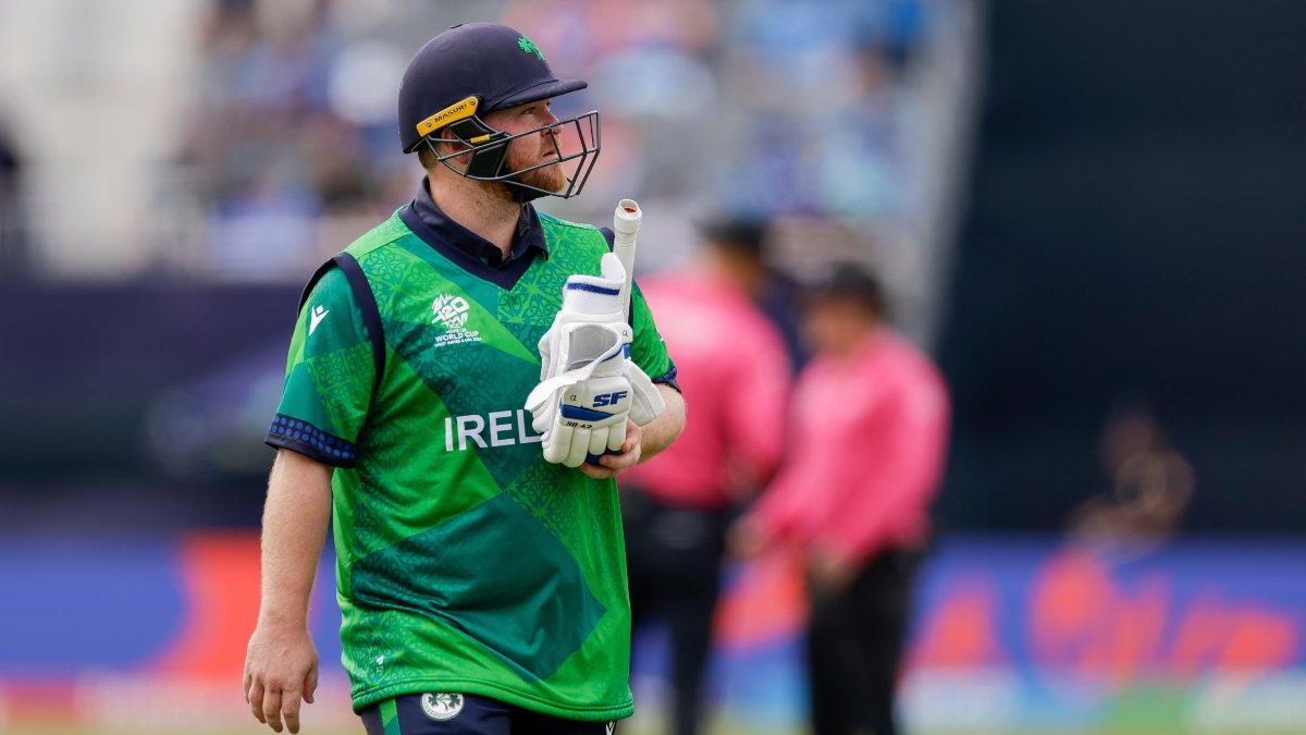 Ireland's captain Paul Stirling walks back after being dismissed during the T20 World Cup game against India. AP Ireland's captain Paul Stirling walks back after being dismissed during the T20 World Cup game against India. AP