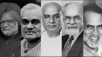 Five Indian prime ministers' parties have scored a tally of below 240 seats in the previous Lok Sabha elections. Graphic made by Firstpost via pmindia.gov.in