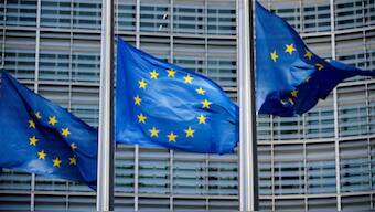 European Union flags fly outside the European Commission headquarters in Brussels, Belgium, March 1, 2023. File Image/Reuters 