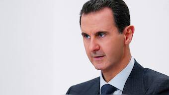 In this photo released on Nov. 9, 2019 by the Syrian official news agency SANA, Syrian President Bashar Assad speaks in Damascus, Syria. - File Photo- AP