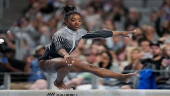 Simone Biles is aiming for redemption after removing herself from multiple finals at the Tokyo Games to focus on her mental health. AP