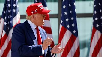 Republican presidential candidate former US President Donald Trump. AP