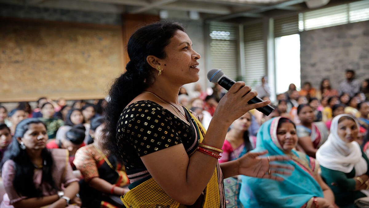India’s progress vis-à-vis women’s representation in leadership positions has remained rather slow and rarely linear, often pushing them to the margins of politics. Image: UN Women/Ruhani Kaur. India’s progress vis-à-vis women’s representation in leadership positions has remained rather slow and rarely linear, often pushing them to the margins of politics. Image: UN Women/Ruhani Kaur.