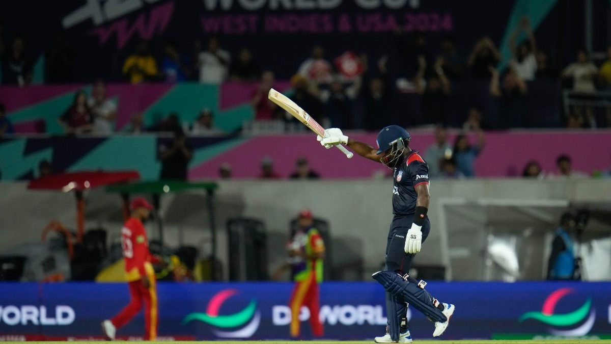 United States' Aaron Jones smashed 10 sixes as the hosts routed Canada in T20 World Cup 2024 opener. AP United States' Aaron Jones smashed 10 sixes as the hosts routed Canada in T20 World Cup 2024 opener. AP