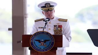 US Indo-Pacific Commander Admiral Samuel Paparo. AFP