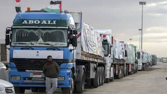 Representative photo of trucks with humanitarian supplies for the Gaza Strip (Photo: AP)
