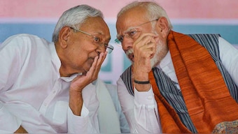 Narendra Modi and Nitish Kumar. PTI file