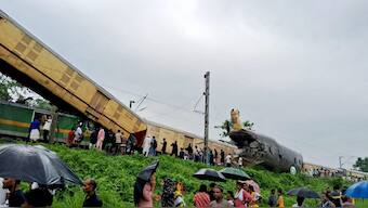 Kanchanjunga Express was hit by a goods train on Monday. PTI