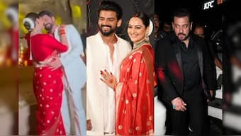 WATCH: Sonakshi Sinha stuns in a red traditional dress for her wedding with Zaheer Iqbal; Salman Khan, Rekha, Netflix's 'Heeramandi' co-star Aditi Rao Hydari grace the occasion
