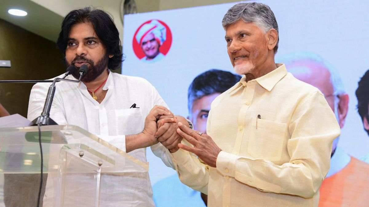 Pawan Kalyan took oath of office after Andhra Pradesh CM N Chandrababu Naidu. PTI File Photo Pawan Kalyan took oath of office after Andhra Pradesh CM N Chandrababu Naidu. PTI File Photo
