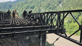 Trishakti Corps of the Indian Army built 70-feet bailey bridge on Gangtok's Dikchu - Sanklang road in just 3 days. X/ANI