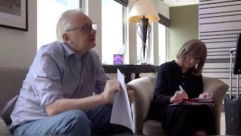 WikiLeaks founder Julian Assange holds a document at a location given as London, Britain, in this still image from video released on 25 June, 2024. X/wikileaks via Reuters