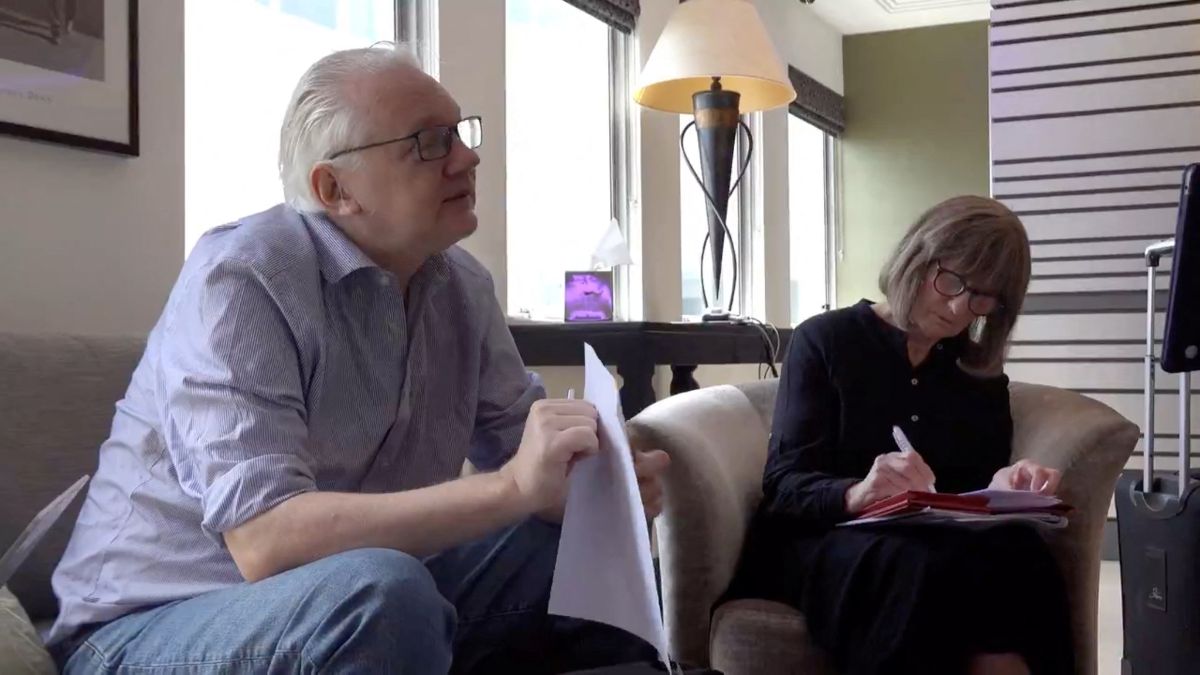 WikiLeaks founder Julian Assange holds a document at a location given as London, Britain, in this still image from video released on 25 June, 2024. X/wikileaks via Reuters WikiLeaks founder Julian Assange holds a document at a location given as London, Britain, in this still image from video released on 25 June, 2024. X/wikileaks via Reuters