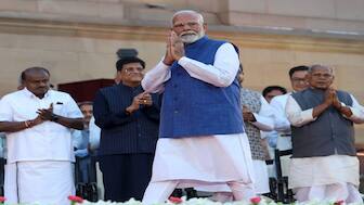 Prime Minister Narendra Modi at the swearing-in ceremony held at Rashtrapati Bhavan, in New Delhi. PTI