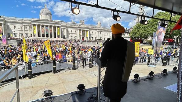 Pro-Khalistanis march across Central London to commemorate 40th anniversary of Operation Blue Star