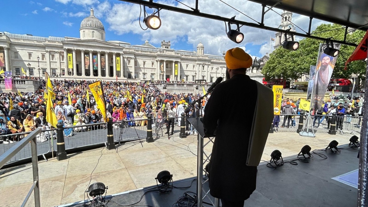 Pro-Khalistanis march across Central London to commemorate 40th anniversary of Operation Blue Star Pro-Khalistanis march across Central London to commemorate 40th anniversary of Operation Blue Star