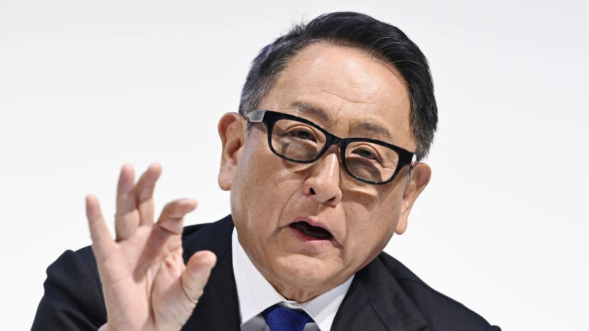 Toyota Chairman Akio Toyoda speaks during a news conference in Tokyo, 3 June, 2024. Kyodo News via AP