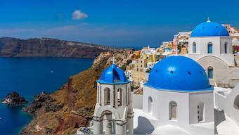 Locals in Santorini say overtourism is leading to a spike in prices of agricultural land and threatening the way of life. Image courtesy: santorini.gr