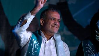 Iranian president Masoud Pezeshkian. AP