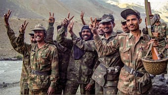  Indian army soldiers during the Kargil War, in July 1999. PTI