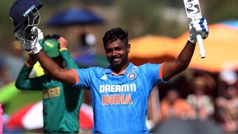Sanju Samson scored a century against South Africa in an ODI last December. Reuters 
