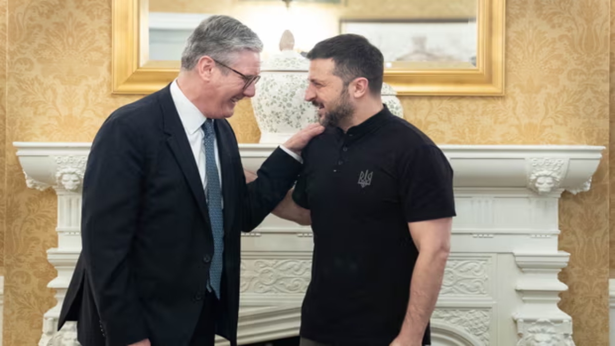 UK Prime Minister Keir Starmer meets Ukrainian President Volodymyr Zelenskyy. AP UK Prime Minister Keir Starmer meets Ukrainian President Volodymyr Zelenskyy. AP