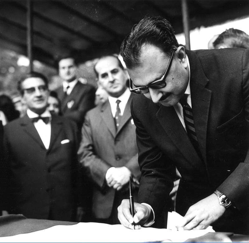 Salam inaugurating the International Centre for Theoretical Physics in Trieste. Source ICTP Photo Library
