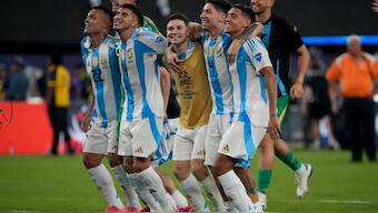 Argentina will take on Colombia in the 2024 Copa America final on Sunday. AP 
