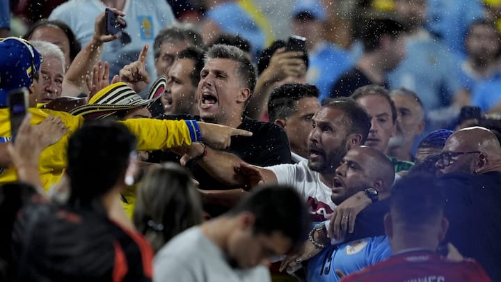Darwin Nunez, Uruguay players fight with Colombian fans after Copa America loss; WATCH Darwin Nunez, Uruguay players fight with Colombian fans after Copa America loss; WATCH
