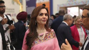 Nita Ambani attends the inauguration of the Indian House at the 2024 Summer Olympics on Saturday. AP