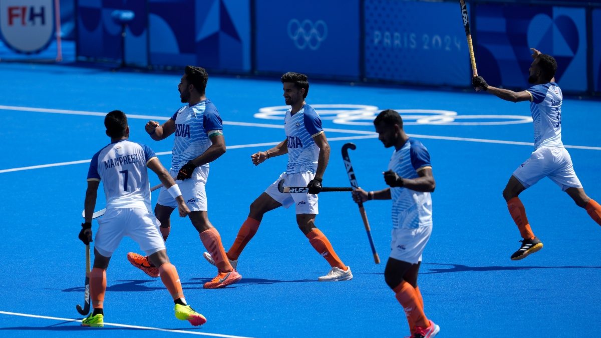 Harmanpreet Singh scored a late goal for India to rescue a point in a 1-1 draw against Argentina at the Paris Olympics on Monday. AP Harmanpreet Singh scored a late goal for India to rescue a point in a 1-1 draw against Argentina at the Paris Olympics on Monday. AP