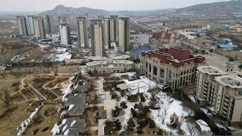 An aerial view of an unfinished residential development by China Evergrande Group. File Image/Reuters