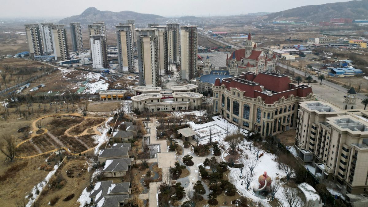 An aerial view of an unfinished residential development by China Evergrande Group. File Image/Reuters An aerial view of an unfinished residential development by China Evergrande Group. File Image/Reuters