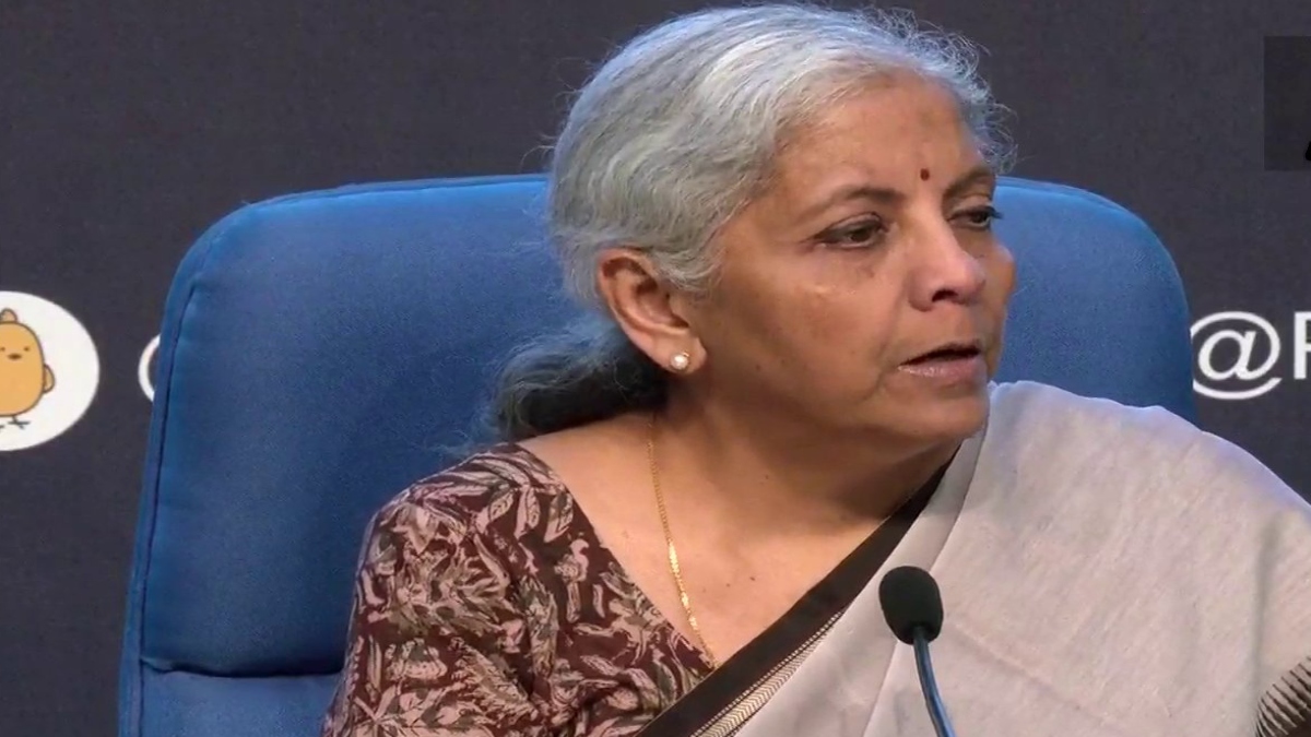 Finance Minister Nirmala Sitharaman addresses a press conference in Delhi on Tuesday. ANI Finance Minister Nirmala Sitharaman addresses a press conference in Delhi on Tuesday. ANI