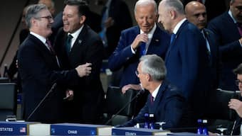 President Joe Biden arrives to attend Working Session II of the NATO Summit in Washington, Thursday, July 11, 2024. Image-AP