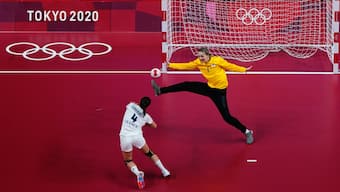 France beat Russia in the final of the women's team competition in handball at the Tokyo Olympics. Reuters