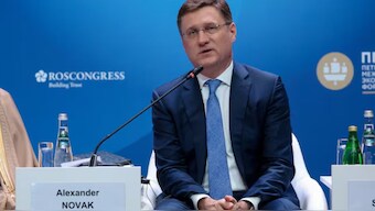 Russia's Deputy Prime Minister Alexander Novak attends a session of the St. Petersburg International Economic Forum (SPIEF) in Saint Petersburg, Russia June 6, 2024. File Photo- Reuters