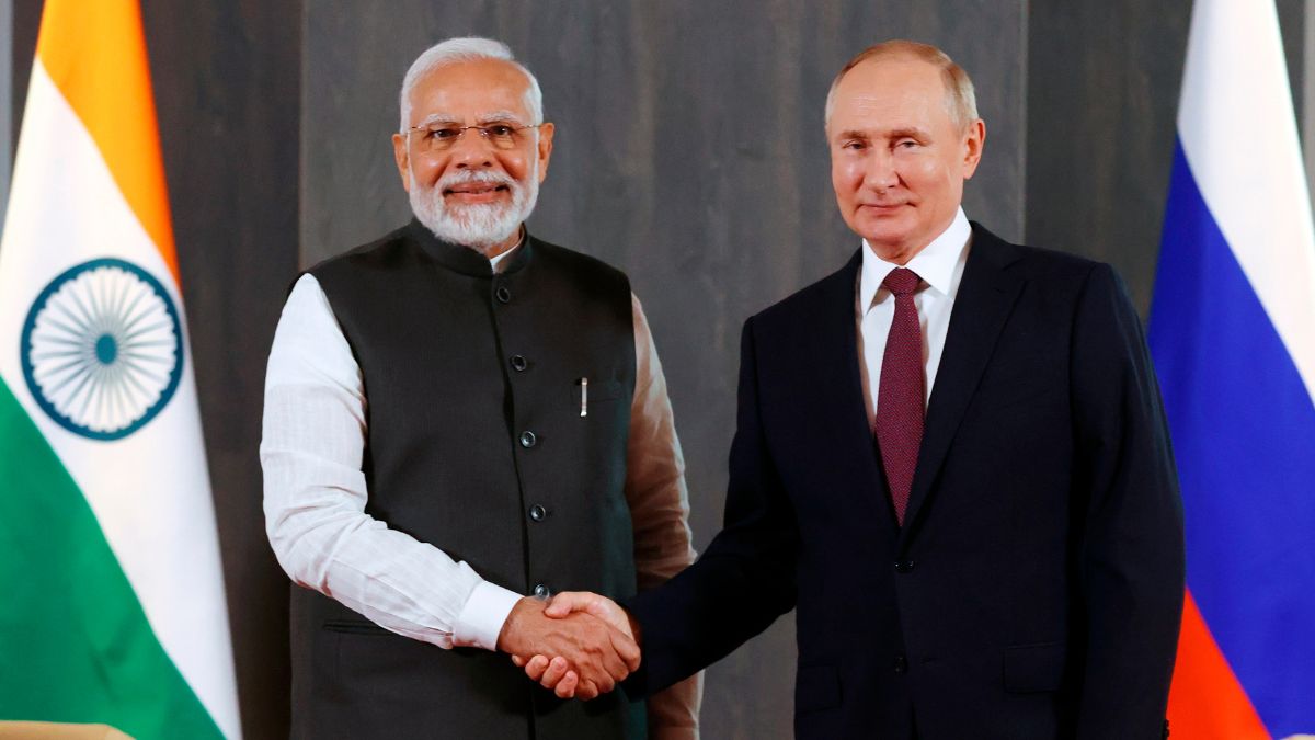 Russian President Vladimir Putin, right, and Indian Prime Minister Narendra Modi File Photo- AP Russian President Vladimir Putin, right, and Indian Prime Minister Narendra Modi File Photo- AP