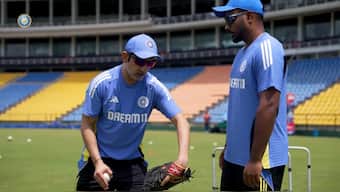Gautam Gambhir spearheaded his first training session as India coach in Sri Lanka. Image: BCCI