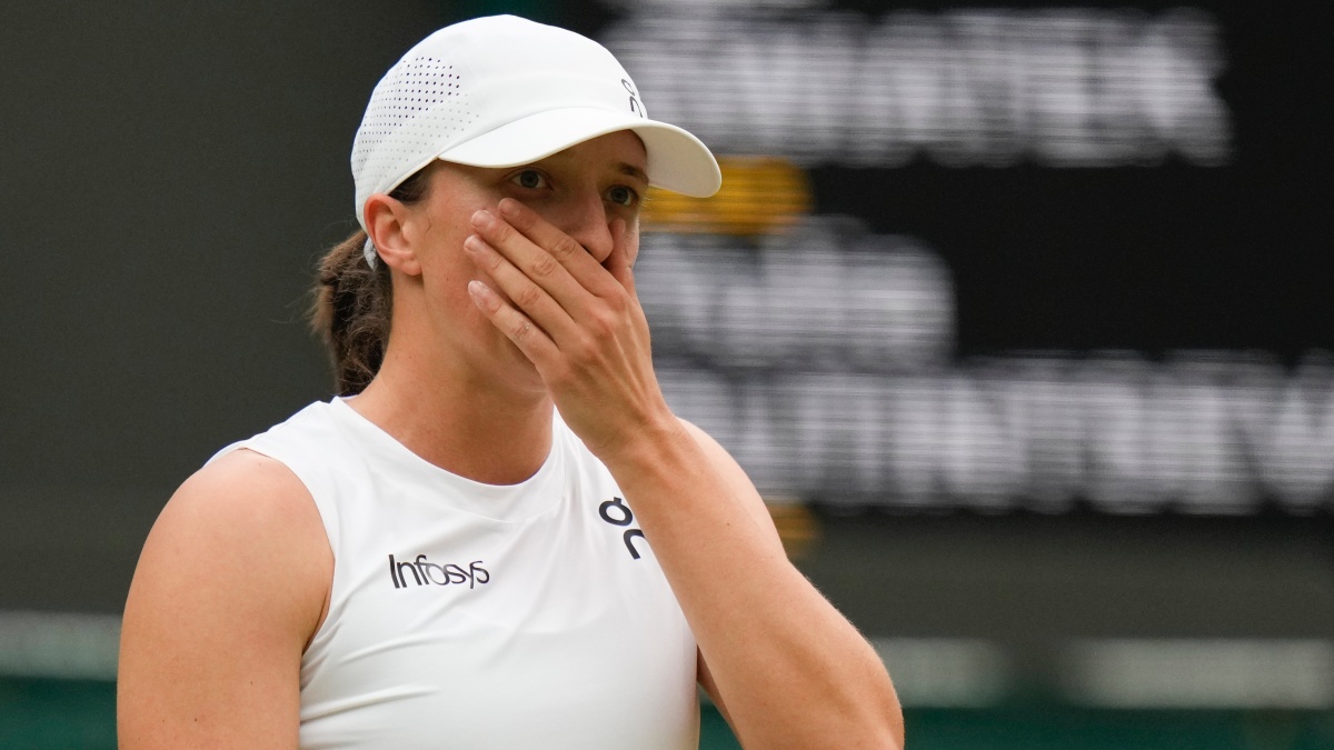 Iga Swiatek made yet another early exit from Wimbledon, losing to Yulia Putintseva in the third round. AP Iga Swiatek made yet another early exit from Wimbledon, losing to Yulia Putintseva in the third round. AP