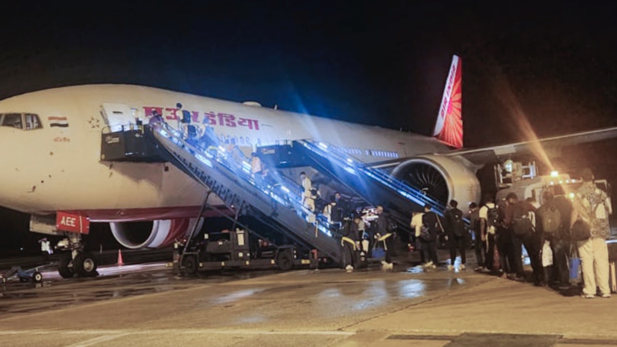 Indian cricket team board an Air India-led chartered flight to New Delhi after India won the T20 World Cup 2024 in Barbados. PTI Indian cricket team board an Air India-led chartered flight to New Delhi after India won the T20 World Cup 2024 in Barbados. PTI