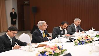 (File) External Affairs Minister S Jaishankar during a meeting with his Chinese counterpart Wang Yi in Astana. ANI