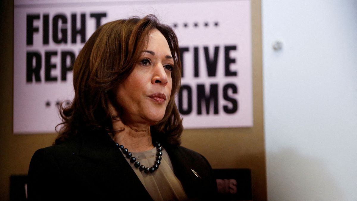 United States Vice President Kamala Harris looks on as she visits the St. Paul Health Center, a clinic that performs abortions, in St. Paul, Minnesota, US, March 14, 2024. File Image/Reuters United States Vice President Kamala Harris looks on as she visits the St. Paul Health Center, a clinic that performs abortions, in St. Paul, Minnesota, US, March 14, 2024. File Image/Reuters