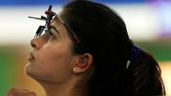 Manu Bhaker is the first Indian woman shooter to qualify for the 10m air pistol final at the Olympics. AP