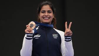 Manu Bhaker won a bronze medal in 10m Air Pistol at the Paris Olympics. Reuters