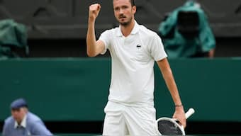 Daniil Medvedev's four-hour victory also ended a five-match losing streak against the Italian as Medvedev reached his ninth Grand Slam semi-final. AP 