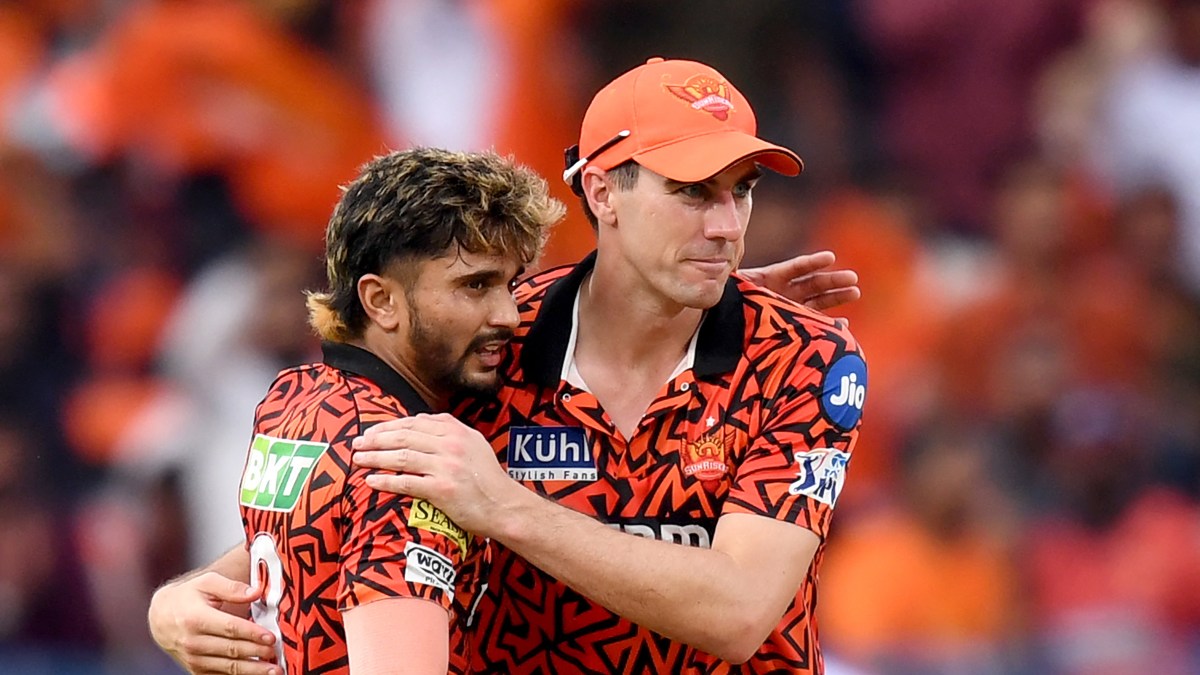 Sunrisers Hyderabad batting all-rounder Nitish Reddy and skipper Pat Cummins in action during their home game against Punjab Kings in IPL 2024. AFP Sunrisers Hyderabad batting all-rounder Nitish Reddy and skipper Pat Cummins in action during their home game against Punjab Kings in IPL 2024. AFP