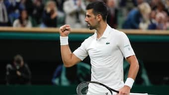 Novak Djokovic beat Holger Rune in straight sets to move into the Wimbledon quarterfinals. AP